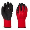 Set 2 Manusi Mercaton cu Palme Acoperite din Latex Calibru 13, Respirabile, Rosu cu Negru, Marimea 9, L