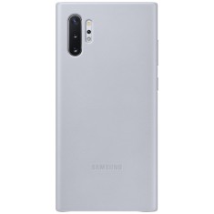Husa Piele Samsung Galaxy Note 10+ N975 / Note 10+ 5G N976, Leather Cover, Gri EF-VN975LJEGWW