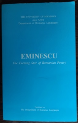 EMINESCU:THE EVENING STAR OF ROMANIAN POETRY/UNIVERSITY OF MICHIGAN/ANN ARBOR&amp;#039;86 foto
