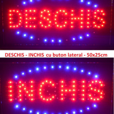 Reclama LED - Deschis Inchis - de interior, 48 x 25cm