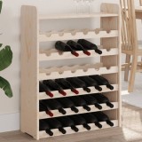 Suport Sticle Vin Lemn Masiv Pin 36 Sticle cu Raft Superior 67.5x25x87cm
