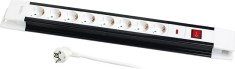 PRELUNGITOR LOGILINK, Schuko x 8, conectare prin Schuko (T), cablu 3 m, 16 A, protectie copii, alb/ negru, &quot;LPS207&quot; (timbru verde 0.18 lei)