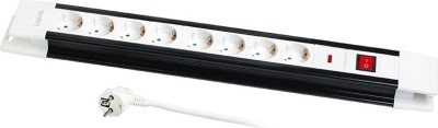 PRELUNGITOR LOGILINK, Schuko x 8, conectare prin Schuko (T), cablu 3 m, 16 A, protectie copii, alb/ negru, &amp;quot;LPS207&amp;quot; (timbru verde 0.18 lei) foto