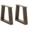 vidaXL Picioare pentru măsuță de cafea &icirc;n formă de V, 2 buc., oțel natural, 40x(30-31,3) cm 4012527