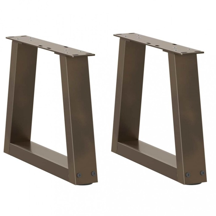 vidaXL Picioare pentru măsuță de cafea &icirc;n formă de V, 2 buc., oțel natural, 40x(30-31,3) cm 4012527