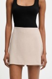 Answear Lab fustă pantaloni culoarea bej, melanj, high waist