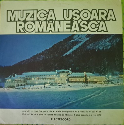 Disc Vinil Muzică Ușoară Rom&amp;acirc;nească (10&amp;quot;)-Electrecord-EDD 1290 foto