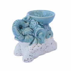 Vas din ceramica pentru aromaterapie Pufo Feng Shui, model elefant, 12 cm foto