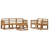 vidaXL Set de canapele de exterior 6 pcs natural Lemn Solid de Acacia 3384995