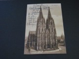 Carte Poștală Vintage Germania - Domul din K&ouml;ln &quot;Entr&eacute;e Principale de la Cath&eacute;drale&quot;(posibil perioada 1900-1940), Circulata, Printata