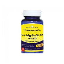 CA MG SE SI ZN cu Vitamina D3 Herbagetica 30cps Cod: herb01033 foto