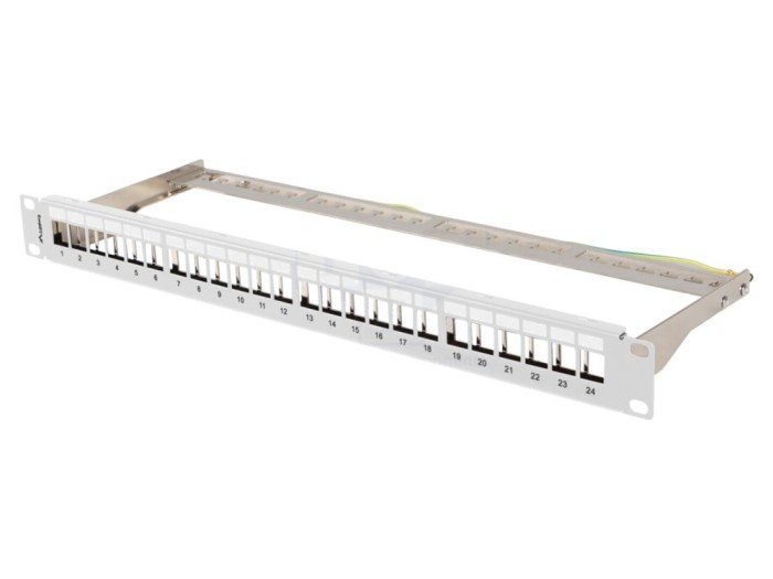 Patch Panel LANBERG Alb 24 Porturi 19 Inch Rack