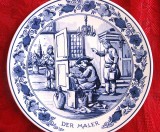 FARFURIE CERAMICA ROYAL GOEDEWAAGEN BLUE DELFT OLANDA COLECTIA MESERII - PICTOR 24 CM