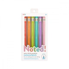 Notat! - Creioane mecanice grafit extra gros - set de 6, cu citate motivationale foto