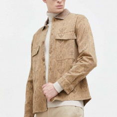 Abercrombie & Fitch jachetă culoarea bej, oversized