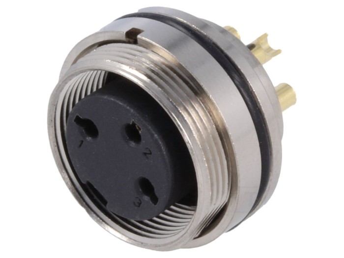 Conector M16 mamă IP67, 3 pini
