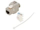 Modul RJ45 Cat 6a Argintiu Goobay 95900 pentru Cablu 8p8c 0-70&deg;C