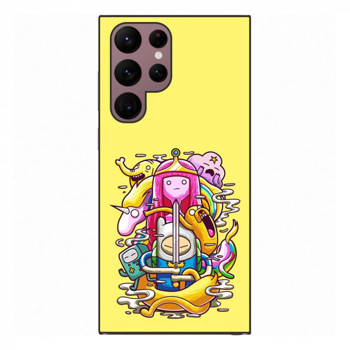 Husa compatibila cu Samsung Galaxy S22 Ultra Silicon Gel Tpu Model Adventure Time Poster