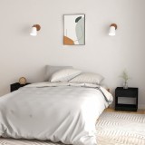 Noptiere, 2 buc., negru, 40x31x40 cm, lemn masiv de pin
