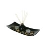 Set decorativ suport pentru lumanari si betisoare parfumate Love-Wish , Negru, Oem