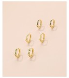 Cumpara ieftin Cercei Din Argint 925 Gold Celestial Huggie Hoops