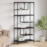 vidaXL Bibliotecă Stejar negru 81 x 36 x 176 cm Lemn compozit 882837