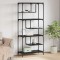 vidaXL Bibliotecă Stejar negru 81 x 36 x 176 cm Lemn compozit 882837