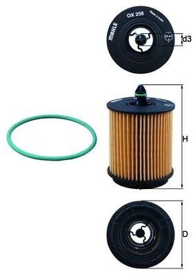 MAHLE OX 258D Filtru ulei foto
