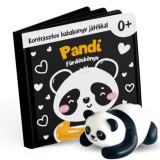 Pandi kontrasztos f&uuml;rdősk&ouml;nyv j&aacute;t&eacute;k figur&aacute;val