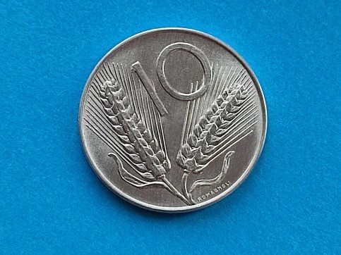 10 Lire 1977 Italia-UNC-luciu de batere