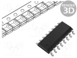 Multiplexor digital inversor 4 canale CMOS SMD SOIC16 ONSEMI