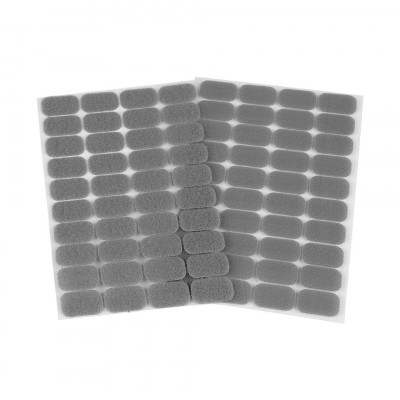 Set complet 40 dreptunghiuri arici autoadezive Crisalida, puf si scai, 15 x 25 mm, Gri foto