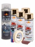 Kit complet reparatie si vopsire jante culoare Auriu Metalic, V4, AVEX