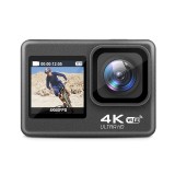 Camera de actiune HouDeOS ecran dublu, 6-AXIS EIS Anti-Shake 4K 60FPS