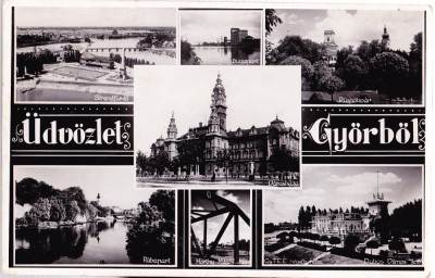 AMS# - ILUSTRATA/VEDERE GYOR UNGARIA 1939, CIRCULATA foto