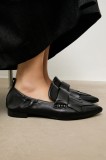 Answear.LAB mocasini de piele culoarea negru, cu toc plat