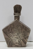 Flacon din argint pentru parfum, gravat manual, Italia, Perioada Interbelica