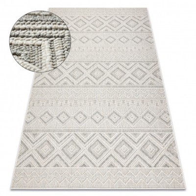 Covor JERSEY 19234 gri - Romburi, structurale, bucla BOHO, 140x190 cm foto