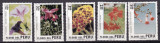 Peru 1972 flori orhidee MI 889-893 MNH, Nestampilat