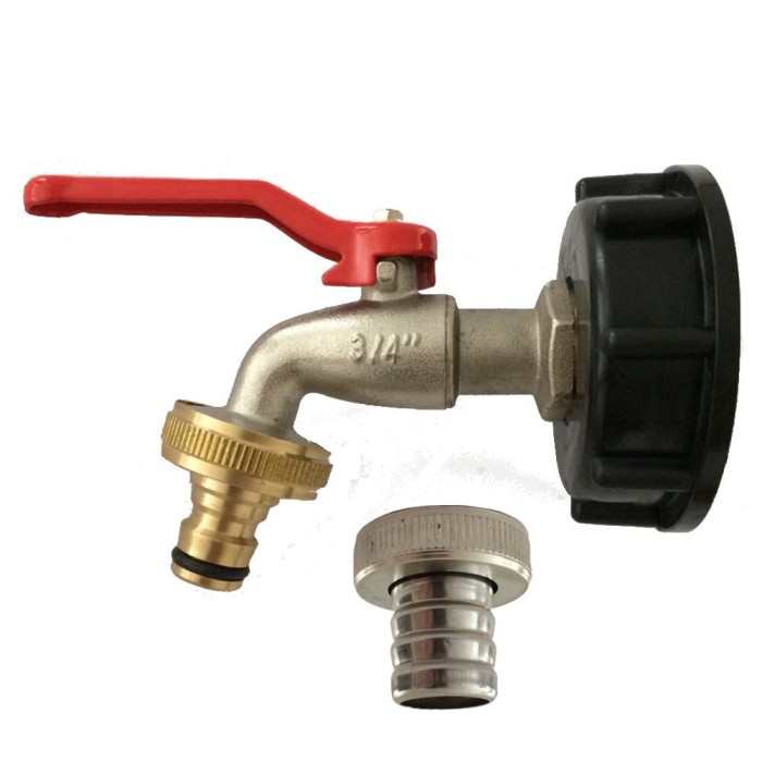 IBC Container Steckkupplung + 3/4&Prime; Wasserhahn + Adapter