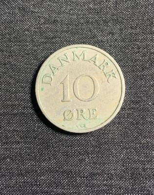 Moneda 10 ore 1955 Danemarca foto