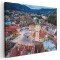 Tablou canvas Piata Sfatului, Brasov, Romania, rosu, verde 1184 Tablou canvas pe panza CU RAMA 80x120 cm
