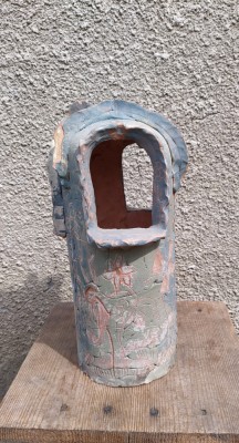 Obiect din ceramica căsuța păsări foto
