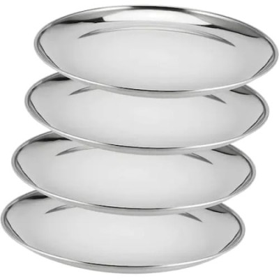 Set 4 farfurii FOXMAG24, din inox, diametru 23cm foto