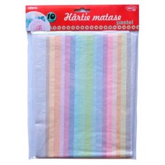 Hartie matase culori pastel Daco 10 coli, 10 culori