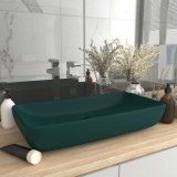 VidaXL Chiuvetă dreptunghiulară de lux verde &icirc;nchis 71x38 cm ceramică