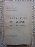 B.Munteano - LITTERATURE ROUMAINE (Paris, 1938)