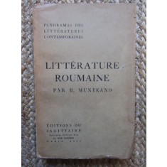 B.Munteano - LITTERATURE ROUMAINE (Paris, 1938)