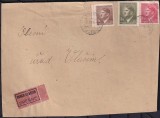 Plic Express / Urgență Circulat Protectoratul Boemiei și Moraviei 1941 Lužn&aacute; u Rakovn&iacute;ka către Vla&scaron;im Serie Hitler - A006