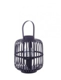 Cumpara ieftin Set 4 felinare bambus negru Brielle 24x29 cm